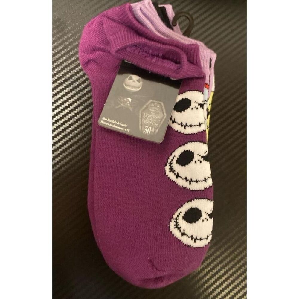 The Nightmare Before Christmas 30th Anniversary Purple Socks Jack Skellington